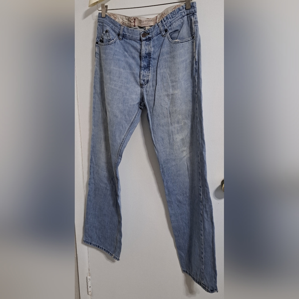 Zoo York Men's Denim Blue Relaxed Jeans Wide Leg Extra Pocket